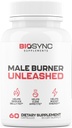 BioSync - Muž Hořák NELEASHED 124; Hořák pro muže hubnutí pilulky 124; Suppetit Conpressant, Carb Blocker, Energy Booster I124; 6 Ultra dávkované výkonné ingredience 124; Bezpečné třetí strana Testováno - 60 Kapsle