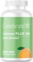 Oslavte vitaminy vápník Plus 500 Bariatric vápník Citrát s vitamínem D3 Žvýkací, 500 mg, gluten- Free & Sugar- Free, vápník Citrát pro bariatrické pacienty, Orange Burst, 90 Počet