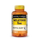 Mason Natural Melatonin 5 mg s B6 & vápník, přírodní spánková pomoc, podporuje klidný spánek, 60 tablet