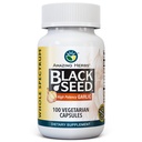 Úžasné Byliny celé spektrum Black Seed & High Potency Česnek, Vegetariánské kapsle - gluten- Free, Non- GMO, Vegan, Podporuje imunitní systém, Lung funkce, a kardiovaskulární zdraví - 100 Počet