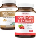 Nattokinase & Hawthorn (4-Month Supply) Nattokinase Berry Harmony - Nattokinase 2000 FU Výkonný přirozeně fermentované Soybeans (4-Month Supply) & Hawthorn Berry 4: 1 Extract - Vegan a Non-GMO