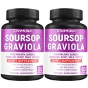 Soursop Graviola Kapsle s Elderberry, Kurkumin a více - 120 Kapsle pro 4 měsíce Dodávka (Balení po 2)