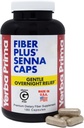 Yerba Prima Fiber Plus Senna Kapsle, 180 Počet - Gentle Overnight Relief, USA Made, Non- GMO, pro Short- Termín použití k obnovení regulace