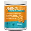 AminoLean Hydratační Electrolyte Powder and Recovery Drink with Sea Minerals, Nootropní houby, a Vegan Amino Acids, BCAA + EAA for Post Workout Muscle Building, Orange Splash