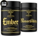 Ambrosia Nomorbidity Advanced Appetite Control & Ember Termogenní spalovač tuků 124; Výkonný Hunger Management, Podpora appetit & Fat Burning System with KSM- 66 Ashwagandha, Garcitrin, CapsiMax ™, Afrika
