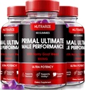 NutraRize (3 Pack) Primal Ultimate Gummies, Oficiální PrimalUltimate Performance Dodatek, Klíč k obnovení důvěry, Premium Gummy, Oficiální Prime Ultimate Recenze (180 Gummies)