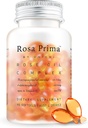 Unichi Rose Oil vitamin E dodatek pro zdraví a regeneraci pokožky, Menstruační cyklus Mood Management, Refresh dechu, 90 Softgels