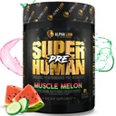 ALPHA LION Superhuman Pre Workout Powder, Beta Alanine, L- Taurin & Tri- Source Caffeine for Setrvalá energie & Focus, Nitric Oxide & Citrulline for Pump (21 Servings, Muscle Melon)