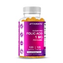 Vitamatická kyselina listová Gummies 1000 mcg (1 mg) - esenciální prenatální vitaminy pro mámu a dítě - Vitamin B9-120 Veganské gumy (1)