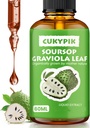 Minerální doplňky Soursop Graviola Leaf Extract Liquid Drop Plus čistý botanický pro buněčnou podporu, Zzz & Antioxidant - Soursop Bitters Liquid, 2-4 Month Supply, 2 Fl Oz