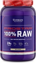 Ultimate Nutrition RAW Syrovátkový proteinový koncentrát prášek bez přidaných přísad nebo příchutí - 24 gramů proteinu per s 5,5 gramy BCAA, 2.2 litry, bez příchutí