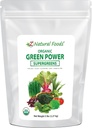 Z Natural Foods Organic Greens Superfood Powder - Barley Grass, Wheatgrass, Spirulina, Spinach, Brokolice, Alfalfa Leaf, Beet Root, Tomato, Dulse & Moringa - Raw Vegan gluten Free - 5lbs