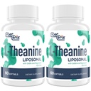 Lipozomální L- Theanine 500mg, Komplex s GABA 200mg & Magnesium 100mg, Extra doplněk síly pro klid, relaxaci a soustředění, gluten zdarma - 120 Kapsle