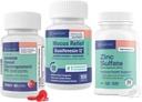 WELMATE Ultimate Cold & Alergics Relief Bundle: Maximální síla Guaifenesin 1200 Mg Mucus Relief (100 tablet), Fenylefrin HCl 10 mg Nasal Decongestant (200 tablet) & zinek sulfát 220mg