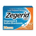 Zegerid OTC, 24- hodinová reliéf proti srdečním tokům, kyselá refluxní medicína a antacida, léčba časté srdeční pálení, Omeprazol 20mg + sodná sůl bikarbonátu, inhibitor protonové pumpy (PPI), 42 tobolek
