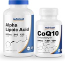 Nutricost Alfa Kyselina lipoová 600mg, 240 kapslí CoQ10 100mg, 120 tobolek
