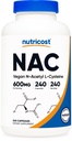 Nutricost N- acetyl L- cystein (NAC) 600mg, 240 Vegetariánských kapslí - Vegan, Non- GMO, bez glutenu
