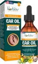 Organický ušní olej pro ušní infekce - Přírodní Earddrops for Infection Prevention, Plavec 's Uar & Wax Removal - Děti, Dospělí, Baby, Pes Earche Remedy - s Mullein, Česnek, Calendula, Made in USA