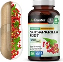 BIO KRAUTER Sarsaparilla Root Capsules - 1000 mg Síla - 250 Vegan Sarsaparilla Extract Caps - No Fillers