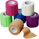 MEDca Self Adherent Cohesive Wrap Obvazy 2 Inches X 5 Yards 6 Count, (Rainbow Color)