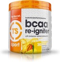 Top Secret Nutrition BCAA Re- Igniter Vegan Amino Acid Dodatek s Astaxanthin a Electrolyte, Hydration Směs s kokosovou vodou, 9.84 oz (30 porcí), Ananas Mango