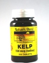 Nature 's Blend Kelp 150mcg (jód), 200 tab, (balíček po 2)