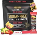 HRDWRK Electrolytes Powder Packets with Magnesium, Draslík Sodná, Keto Hydratace - BCAA Electrolyte Powder Packets with Glutamine, 30 Electrolytes Powder Packets Sugar Free (Fruit Blast)