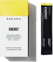 SAKARA Energy Effervescents, 15 Packets - Rafinovaný cukr zdarma Electrolytes Powder Packets s vitaminem B12 & L Theanine, ochucené vodní balíčky, Hydration Powder, Energy Drink Electrolyte Powder