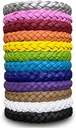12 Pack Mosquito Repelent Náramky, Solid Color Individuálně zabalené kůže hmyz & chyby Repelent Wrist Bands pro děti & Dospělí Venkovní Kempování Rybaření Cestování