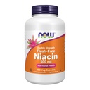 Nyní Potraviny doplňky, Niacin (Vitamin B-3) 500 mg, Flush- Free, Double Strength, Nutritional Health, 180 Veg Kapsle