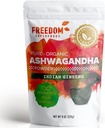 Organický Ashwagandha kořenový prášek extrakt z Indie - A potent Adaptogen & Premium Feel Good Veda vitamin dodatek pro růst a výšku vlasů - Vegan a gluten zdarma - 8oz