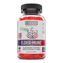 Zhou Elder- Mune Elderberry Gummies - Bezinky Vitamin C a zink, Denní Imunitní Supplemenet pro ženy a muže, Žvýkací přírodní černé Elderberry pro dospělé a děti 4 & Up - 60 Gummies