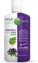 Celý Leaf Aloe Vera Juice s organickým výtahem z Elderberry - patentovaný vzorec, vysoký obsah acemannanu, a NO Voda přidána!