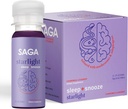 SAGA Starlight Organic Sleep Shots - Přírodní spánková pomoc s melatonin, Reishi, Valerian Root, Ashwagandha, Heřmánek - Sugar- Free, Vegan, Nulové kalorie, Plant- based Sleep Support, Travel Size (2 Oz)