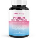GOBIOTIX Prenatální vitamíny pro ženy - Multivitaminy se železem, vápníkem, vitaminem D2, C, kyselina zinečnatá a listová pro těhotenství - Předporodní a poporodní Essentials - Non- GMO - 90 Kapsle