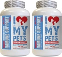 I LOVE MY PETS LLC cat Immunication System - PET Immunication Support - Psi a kočky - Booster - Zdravé - Mléko Kočka - 120 ošetření (2 láhve)