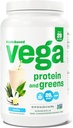 Vega Protein a Zelený Protein Powder, Vanilla - 20g Plant Based Protein Plus Veggies, Vegan, Non GMO, Pea Protein for Women and Men, 1,9lbs