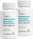 Xtendlife Green Lipped Mussel Powder - 2400mg dodatek s Omega-3 mastné kyseliny z Nového Zélandu pro společné zdraví, 120 Kapsle (2 balení)