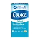 Colace Clear Stool Softener Soft Gel Kapsle Zácpa Relief 50mg Docusát Sodík Doktor Doporučený 28ct