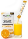 Aurora Nutrascience Nano- Pack Liposomální vitamin C Powder Drink Mix, imunitní podpora, vysoká síla 3000 mg per Serving 10 Jednorázové balíčky, oranžová