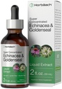 Horbäach Echinacea Goldenseal Liquid Tincture Kapky 124; 2 fl oz cr124; Alkohol Free Extract 124; Vegetarian, Non- GMO, gluten Free Supplement