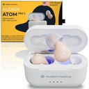 Slyšení diváků ATOM PRO 2 Bezdrátové nabíjecí OTC naslouchací pomůcky, Premium Comfort Design a téměř neviditelné