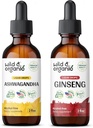 Wild & Organic Ashwagandha tinktura 4 fl oz & ženšen tinktura 4 fl oz