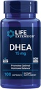Life Extension DHEA 15 mg - Hormon Balance Supplement, Paměť, Muscle Mass and Bone Density Support, Zdravý sexuální pohon, Gluten- Free, Non- GMO, 100 Kapsle