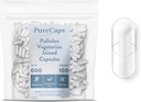 PureCaps USA - Prázdný Vegetarian Vegan Pullulan Pill Kapsle Velikost 000 Pullulan 124; 1000 spojených pilulek 124; Clear Pills 124; Non- GMO Certified Pullulan 124; SLS, gluten, Preservative Free