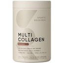 Sportovní výzkum Multi kolagen protein prášek (typ I, II, III, V, X) s kyselinou hyaluronovou + vitamin C C124; 5 Typy potravin na bázi kolagenu, 30 Služeb (čokoláda)