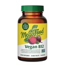 MegaFood Vegan vitamin B12, vitamin B dodatek s vitaminem B6, B12 vitaminy, a kyselina listová, podporuje tvorbu buněčné energie, nervový systém zdraví a kardiovaskulární funkce - 30 Tablety