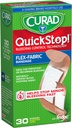 CURAD QuickStop bleeding Control Flexible Fabric Bandages, Asried Velikosti, 30 Počet