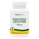 NaturesPlus Egg Yolk Lecithin - 600 mg, 180 Kapsle - Soy Free, Gluten Free - 90 Služeb