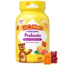 L 'il Critters Probiotic Daily Gummy dodatek pro děti, pro stravovací podporu zdraví, Grape, Cherry a Orange Flavors, 60 Gummies